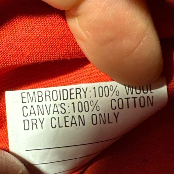 Vintage needlepoint nutcracker stocking with bells - Picture 11 of 11